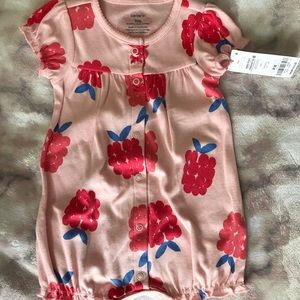 NWT Carter's Raspberry Bubble Romper